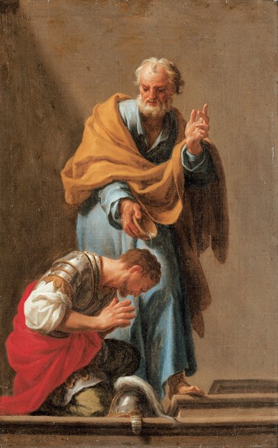 São Pedro batizando o centurião Cornélio de Francesco Trevisani