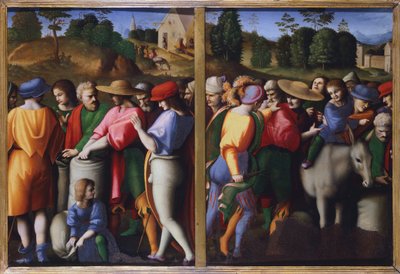 Histórias de José, de Bacchiacca (1494-1557), óleo sobre painel, transferido para lona de Francesco Ubertini Il Bacchiacca