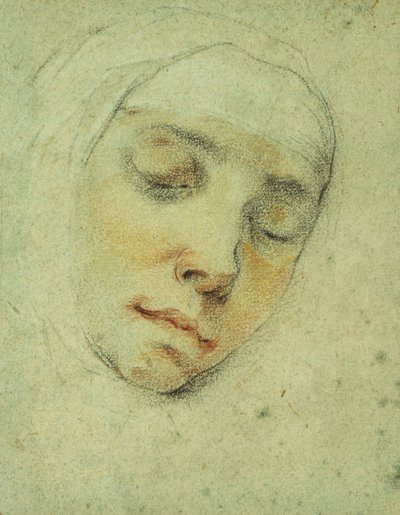 Retrato de Pasitea Crogi, com os olhos fechados em êxtase, de Francesco Vanni