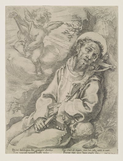 São Francisco Consolado por um Anjo Musical de Francesco Vanni