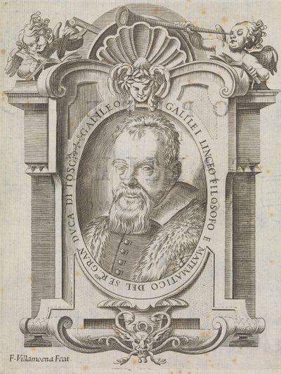 Galileu Galilei (1564-1642), c.1656 (gravura) de Francesco Villamena