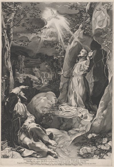 São Francisco Recebendo os Estigmas de Francesco Villamena, after Federico Barocci