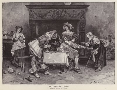 The Fortune Teller (litho) de Francesco Vinea