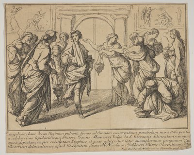 As virgens sábias e tolas, 1728. de Francesco Zuccarelli