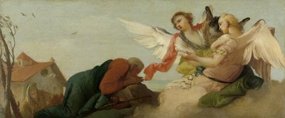 Abraão com os três anjos de Francesco Zugno