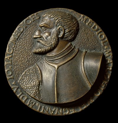 Busto de Gian Giacomo de Medici dit il Medeghino (1497-1556), Medalha Condottiero italiana feita por Francesco da Sangallo dit il Margotta (1494-1576) Florença, Museo Nazionale del Bargello de Francesco da Sangallo