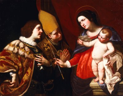 Senhora dá ceptro de comando ao Duque de Guise (óleo sobre tela) de Francesco de (c.1600 54) Rosa