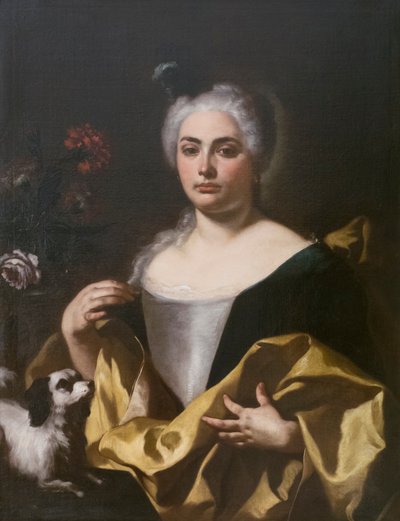 Retrato da mulher do pintor de Francesco de Mura