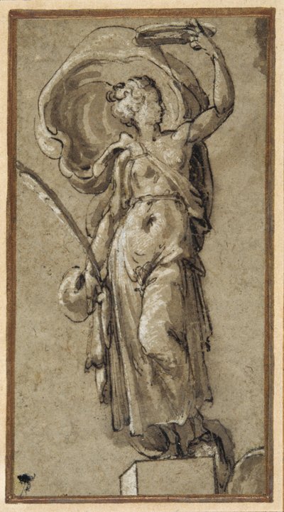 Fortuna segurando uma palma de Francesco de Rossi Salviati