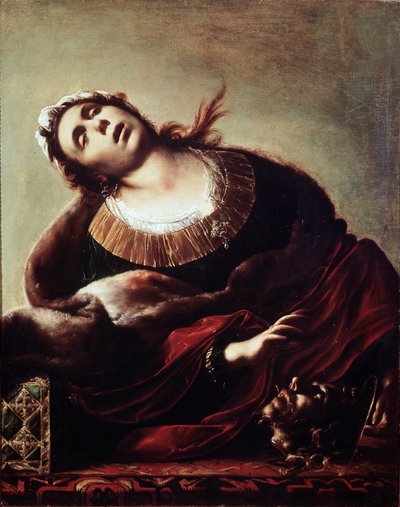 Herodiade com a cabeça de João Batista Salomé entregou a cabeça de São João Batista a sua mãe Herodiade, representada em êxtase. Pintura de Francesco Cairo (1607-1665) Século XVII Pinacoteca civica, Vicenza de Francesco del Cairo