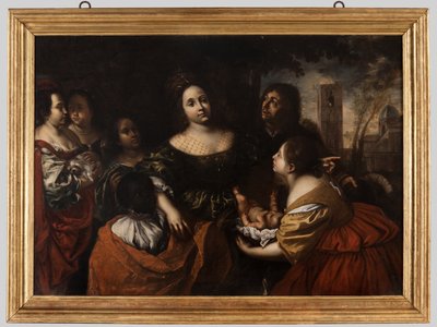A filha do Faraó acolhe Moisés salvo das águas, c.1645 de Francesco del Cairo