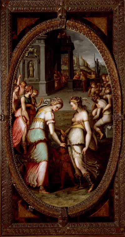 Juno emprestando o cinto de Vênus (Pintura de Francesco del Coscia