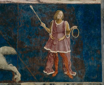 Um dos três decanos que supervisionam o mês de março, Il Salone dei Mesi, 1470-99 de Francesco del Cossa