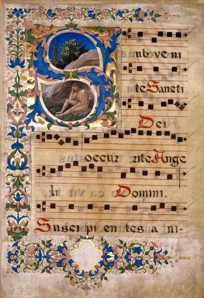 Recorte de um livro de coro de Francesco di Antonio del Chierico