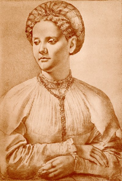 Retrato feminino de Francesco di Cristofano Franciabigio