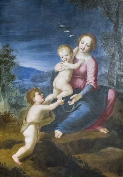 A Virgem com Jesus e João Baptista de Francesco di Cristofano Franciabigio