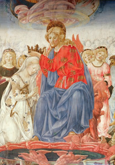 Detalhe da Coroação da Virgem (óleo sobre painel) de Francesco di Giorgio Martini