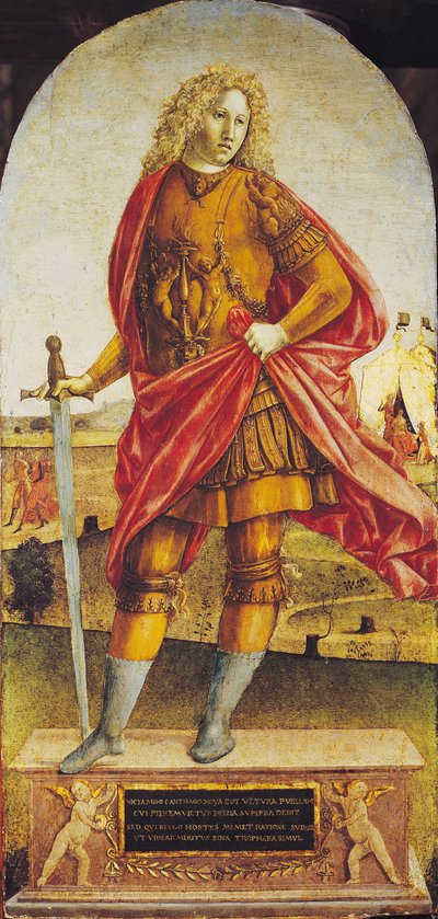 Publius Scipio Africanus (c.235-183 a.C.) (óleo sobre painel) de Francesco di Giorgio Martini