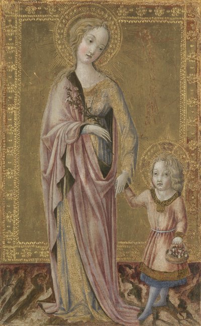 Santa Dorothy e o Cristo Infantil, ca 1460 de Francesco di Giorgio Martini