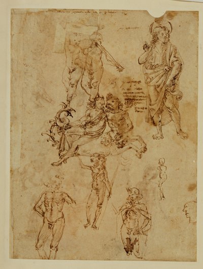 Centauro a violar uma ninfa ... de Francesco di Simone (attr. to)