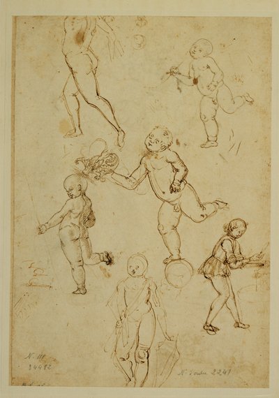 Três filhos; um putto ... de Francesco di Simone (attr. to)
