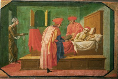 São Cosme e São Damião tratam um doente ... de Francesco di Stefano Pesellino