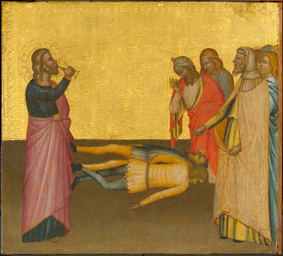 São João Evangelista e a Taça Envenenada, c.1370-1380 (têmpera e folha de ouro no painel) de Francescuccio Ghissi