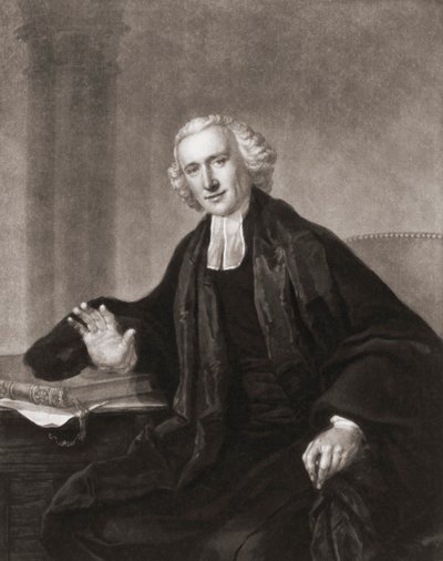 William Romaine. Retrato. (impressão) de Francis (after) Cotes