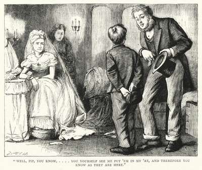 Ilustração para grandes expectativas de Charles Dickens (gravura) de Francis Arthur Fraser