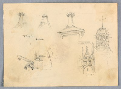 Esboços arquitetônicos, lagos e passeios de Francis Augustus Lathrop