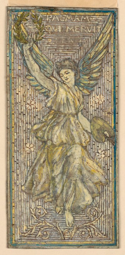 Projeto para Mosaico ou Vitral em Homenagem a um Pintor (“Palman Qui Meruit Ferat”) de Francis Augustus Lathrop