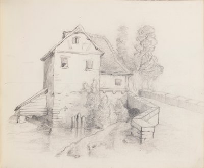 Casa do moinho por um córrego de Francis Augustus Lathrop