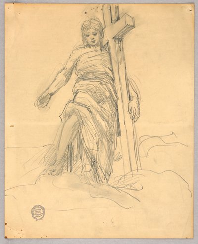 Esboço para a Figura Central na Ascensão de Francis Augustus Lathrop