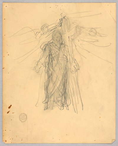 Esboço para a Figura Central na Ascensão de Francis Augustus Lathrop