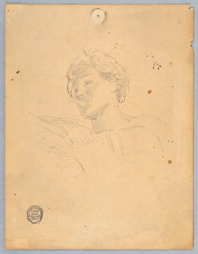 Esboço para a cabeça de um anjo de Francis Augustus Lathrop