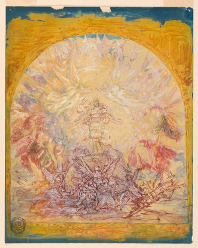 Esboço para a Pintura na Capela de São Bartolomeu, Nova York de Francis Augustus Lathrop