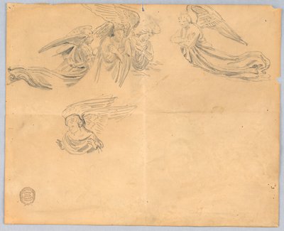 Esboço de anjos de Francis Augustus Lathrop