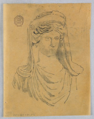 Esboço de busto de uma mulher de Francis Augustus Lathrop