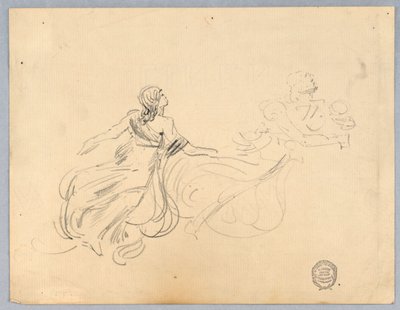 Esboço de duas figuras femininas de Francis Augustus Lathrop