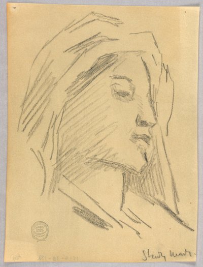 Esboço da cabeça da mulher de Francis Augustus Lathrop