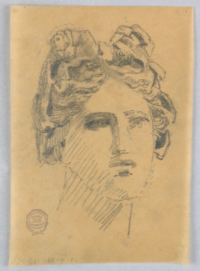 Esboço da cabeça da mulher de Francis Augustus Lathrop