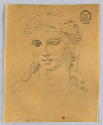 Esboço da cabeça da mulher de Francis Augustus Lathrop