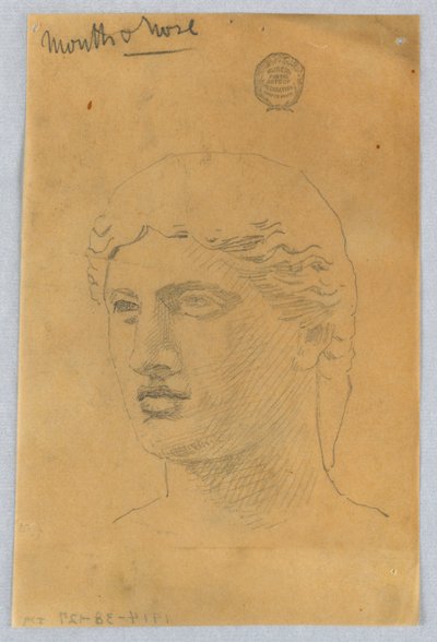 Esboço da cabeça do jovem de Francis Augustus Lathrop