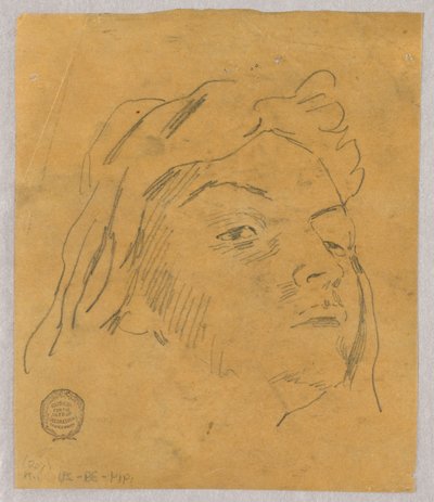 Esboço de uma cabeça de Francis Augustus Lathrop