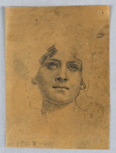 Esboço do rosto de uma mulher de Francis Augustus Lathrop
