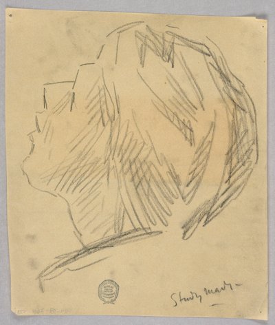 Esboço da cabeça de uma mulher de Francis Augustus Lathrop