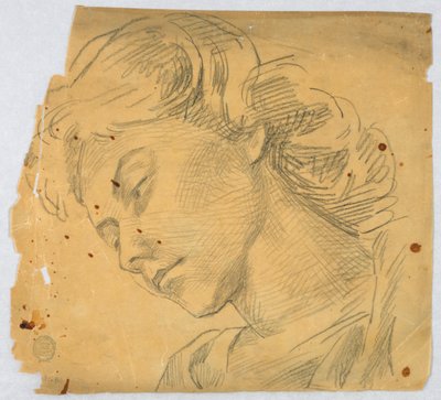 Esboço da cabeça de uma mulher de Francis Augustus Lathrop