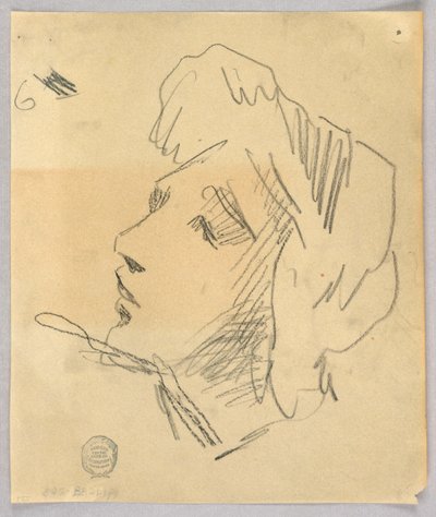 Esboço da cabeça de uma mulher de Francis Augustus Lathrop