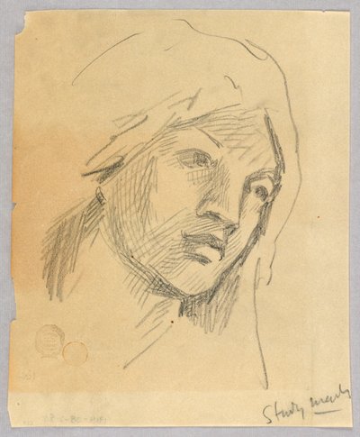Esboço da cabeça de uma mulher de Francis Augustus Lathrop