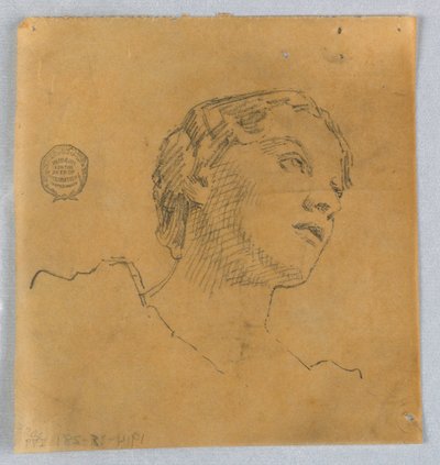 Esboço da cabeça de uma mulher de Francis Augustus Lathrop